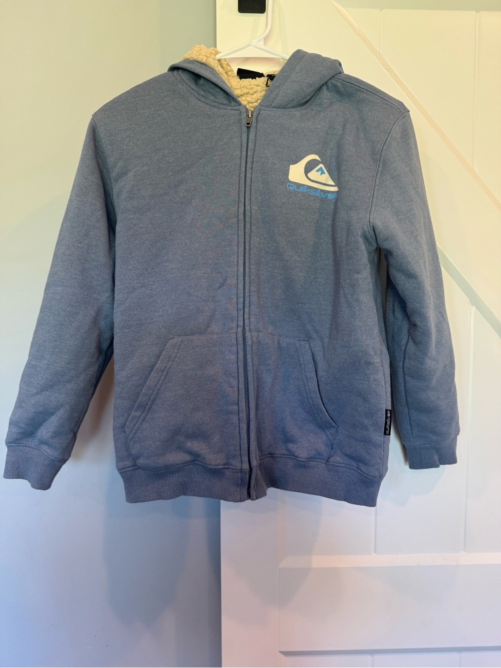 Quiksilver Kids Light Blue Sherpa-Lined Zip Hoodie